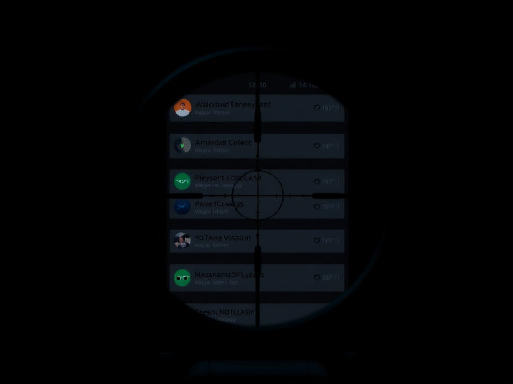 Telegram Sniper bot mockup with crosshair overlay